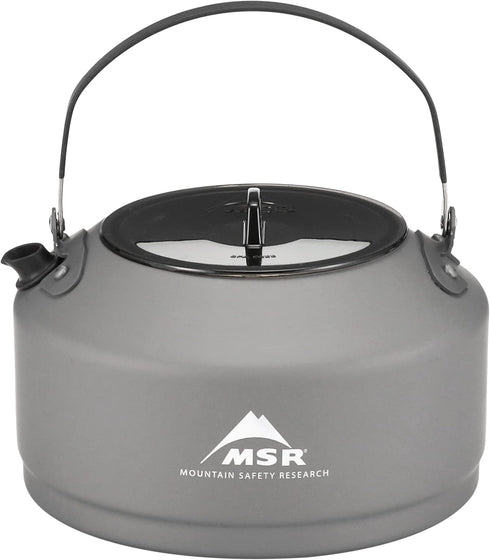 1L Lightweight Black Camping Teapot - Hard-Anodized Aluminum