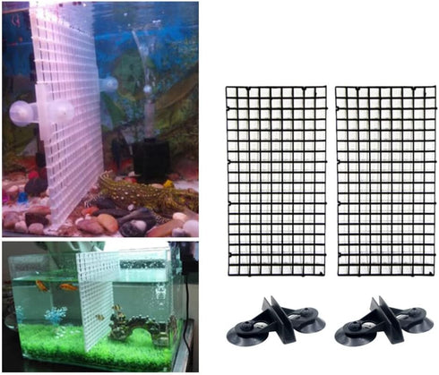 POPETPOP 1 Set Plastic Fish Tank Aquarium Panel Splicable Bottom Grid Divider, Fish Tank Partition Plate