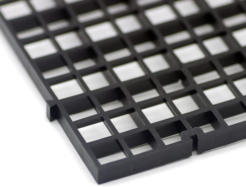 ALEGI Black Aquarium Plastic Grid Divider Tray Egg Crate, 2 Pcs L, Isolate Board Divider Fish Tank Bottom Filter