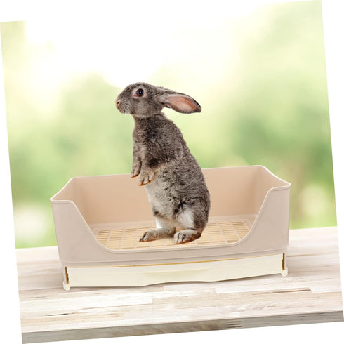Leak-Proof Rabbit Potty Training Tray - Essential Pet Accessory for Small Animals