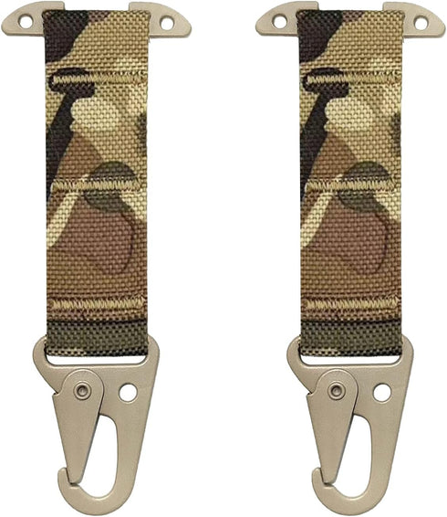 Tactical Gear Clip with T-Mount - 2Pcs Tactical Battle Belt Accessories Molle Belt Clip Tactical Key Holder Snap Hook
