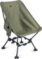 iClimb Two-Heights Light Compact Comfortable Camping Folding Beach Chair with Anti-Sinking Large