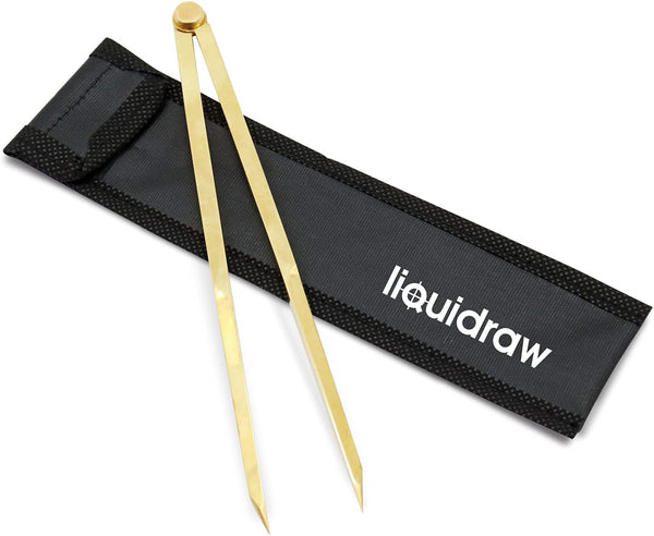 Liquidraw Solid Brass Navigation Divider 8" (20cm) | Single Handed Marine Nautical