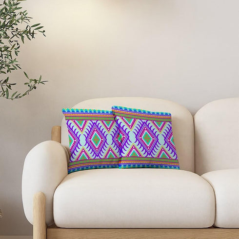 PIULlRAO Set 2 Summer 18x18 of Pillow Covers Bed Cotton Pillows Covers Farmhouse Fun Soft Cute Pillow Cover Tribal