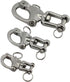 NRC&XRC Pair Jaw Swivel Snap Shackle, 316 Stainless Steel for Sailboat Spinnaker Halyard
