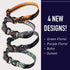Leashboss Patterned Reflective Dog Collar, Colorful Triple Reflection Threads for Small, Medium and Large Dogs