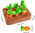 Genrico Dogs(22.5 17.5CM) Carrots Enrichment Dog Puzzle Toys Hide and Seek Carrot Farm Patch Snuffle Toy for Puppy