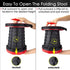 AZM Displays Retractable Folding Stool, Collapsible Portable Chair, Sturdy Telescopic Stool, Lightweight for Camping