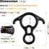 TRIWONDER 35KN 50KN Aluminum Climb Figure 8 Descender Rigging Plate for Rock Climbing Rescue