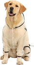 Olsa Dog Hooded Slicker Poncho Raincoat, 4 Legs Rain Jacket with Reflective Stripe, Waterproof for Small Medium Dogs