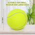Pomeat 2 PCS Gaint Tennis Ball for Dogs, 9.5" Inflatable Large Tennis Balls Pet Chew Toy, Inflatable Rubber Non-Toxic Pet Toy Balls with Pump & Needle for Small Medium Large Dogs