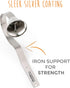 Mighty Paw Metal Dog Doorbell - Durable Big Dog Bell - Includes Potty Training Tips - Sleek Silver Bell