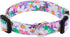 Rhea Rose Cute Floral Dog Collars with Sunflower Daisy Patterns for Girl Boy Dogs, Purple Sunflowers L