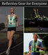 Running Reflective Vest Gear 3 Pack - Adjustable High Visibility Safety Belt Straps for Night Walking