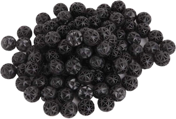 J-star 100pcs 0.62-Inch Aquarium Bio Balls Filter Media with Media Bags for Fish Tank and Pond