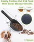 2 PACK Pet Food Scoop, 1 Cup Capacity Dog Food Scoop with Measuring Lines for Dog, Puppy, and Cat (Green and Black)