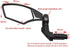 Hafny Bar End Bike Mirror HF-M900LS-FR08, Left Side Silver Glass