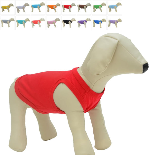 2018 Classic Dog Summer Vest, 100% Cotton Blank T-Shirt Tanks Top Vests for Small, Medium, Large Dogs (XXL, Red)