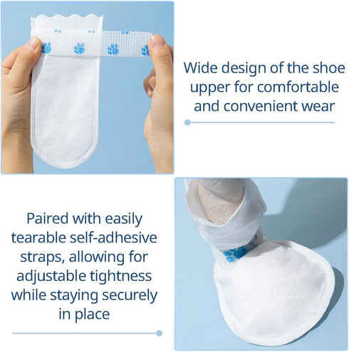 10-Pair MANON ROSA Duck Shoes for Real Ducks Chickens Waterproof & Disposable Booties with Self-Adhesive Bandage