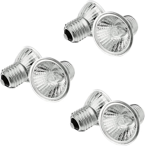 6-Pack Reptile Heat Lamp Bulb, E26/E27 75 Watt Full Spectrum Sun Light for Bearded Dragon & More