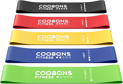Resistance Bands for Working Out, Exercise Bands for Women & Men, Latex Elastic Bands for Yoga, Pilates, Fitness