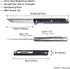 DC53 G10 Flipper Pocket Folding Knife, Steel Blade and Black Handle, with Pocket Clip and Glass Breaker, EDC Tool Knife