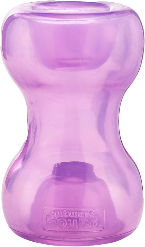Outward Hound Double Snoop Interactive Treat Stuffer Durable Dog Toy in Purple
