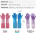 Long Sleeve Silicone Pet Grooming Gloves, Cat Bathing and Dog Massaging Gloves, Pet Hair Removal, Purple