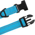 TagME Adjustable Reflective Nylon Dog Collars, Quick Release Buckle for Medium Dogs, Sky Blue, 1.0" Width