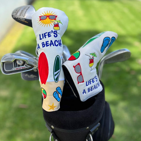 Hybrid/Utility Head Cover, Head Covers for Women & Men (Life's A Beach)
