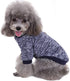 Pet Dog Navy Blue Classic Knitwear Sweater, Warm Winter Coat for Small Dogs (M)