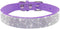Rhinestone Dog Collar, Soft Suede Leather Adjustable Crystal Diamond for Puppy Small Medium Large Dogs (L:38-46 cm,