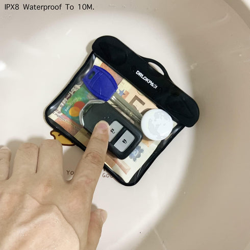 Submersible Waterproof Wallet Surf Dry Car Key FOB Case Bag, 2Pack Waterproof Pouch Holder for Key Credit Door Ship