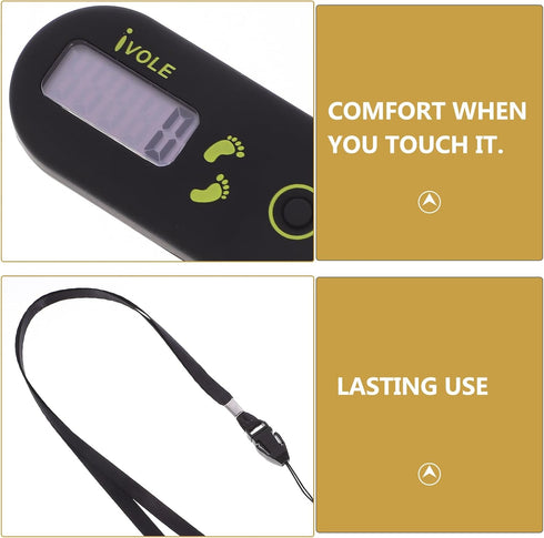 Kisangel 3D Pedometer Clip-on Walking Step Counter, Digital Tracker Pocket Tool for Walking