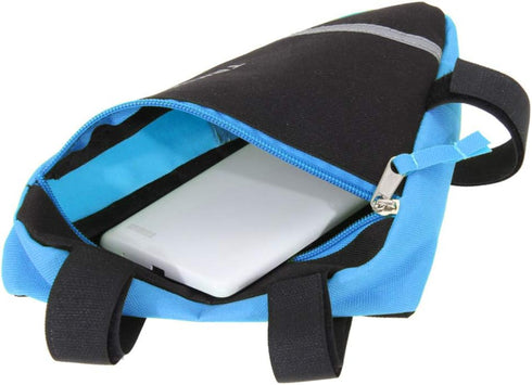 MOOCY Bike Frame Bag, Storage Pouch for MTB Road Bike Cycling Accessories (Blue)