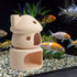 Saim Aquarium Mushroom House with Cave Decorations, Ceramic Cave Fish Tank Accessories for Small Shrimp