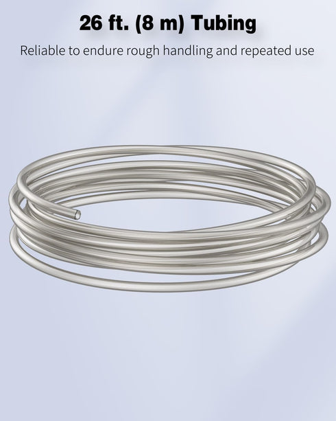 Pawfly Aquarium Airline Tubing 26 Feet, Kink-Resistant Pure PVC Hose for Fish Tank Air Pump