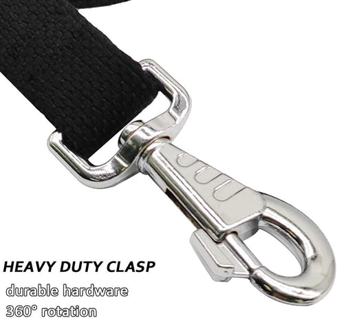6ft Heavy Duty Tactical Dog Leash, Military Style Thick Nylon Strong K9 Leash for Outdoor Walking Hunting Hiking, Black