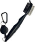 The Golfer's Workshop Golf Club Brush - 2 Ft Retractable Zip-line with Carabiner Clip and Groove Cleaner