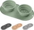 Puppy Dog Bowl, Collapsible Travel Bowls for Food and Water, No Spills, Suitable for Small and Medium Dogs (Green)