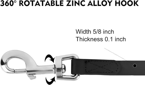 Waterproof Long Leash, Durable Dog Recall Training Lead for Outdoor Hiking, Training, Yard, Beach, Swimming (Black,