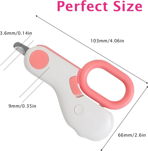GuLuPets Trimmer Small Animals Nail Clippers with LED Lights to Avoid Excessive Cutting and Razor Sharp Blades