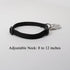 Black Cat Collar with Wiccan Pagan Pentacle, Silver Finish on Safety Breakaway Collar, Adjustable Neck Size