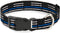 Buckle-Down Plastic Clip Collar - Thin Blue Line Flag, Weathered Black/Gray/Blue, 1" Wide, Fits 15-26" Neck