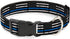 Buckle-Down Plastic Clip Collar - Thin Blue Line Flag, Weathered Black/Gray/Blue, 1" Wide, Fits 15-26" Neck