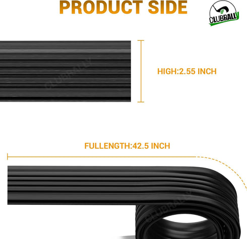 Golf Cart Floor Edge Guard Sill Protector, 2 PCS Anti-Collision Rubber Trim for Club Car DS 1987-Up