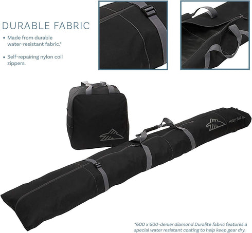 Ski Bag & Sku Boot Bag Combo, Black/Black, One Size by High Sierra