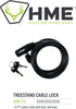 HME Self-Coiling 6-Foot Protective Hunting Tree Stand Cable Lock, Durable and Reliable, 2 Keys Included