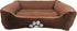 Long Rich Reversible Rectangle Pet Bed with Dog Paw Printing, Medium, New Coffee by Happycare Textiles