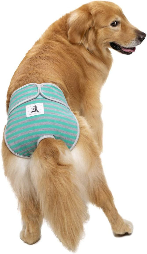 3 Pack Reusable Dog Diapers Female Large Medium Breed, Female Dog Diapers for Heat, Incontinence,Doggie Diapers